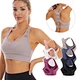 Women's High-Intensity Sports Vest Shockproof Fixed Cup Yoga & Running Fitness Breathable Beautiful Back No Underwire